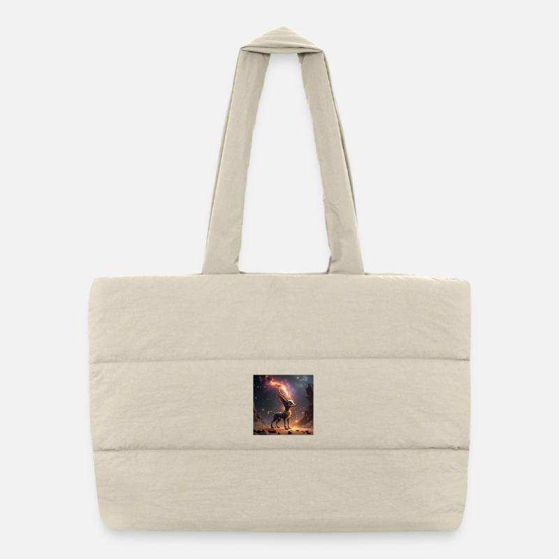 Fantastischer Sternhirsch Puffer-Einkaufstasche