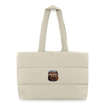 Attends… Je finis ma partie - Sac shopping matelassé - blanc naturel - Devant