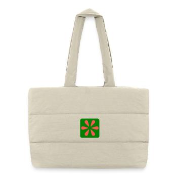 DESIGN. ART. DAD. MAMMA. MODERN. GEEK. VINTAGE. - Puffer Shopping Bag - natural - Front