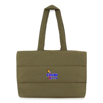 FROID DEVANT. - Sac shopping matelassé - safari green - Devant