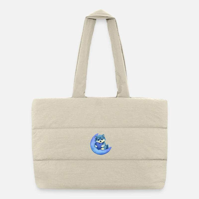 Moon Moon Wolfheart Puffer Shopping Bag