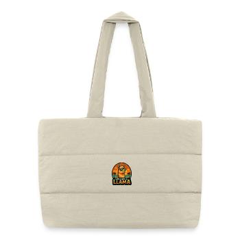 Détends comme un lama - Sac shopping matelassé - blanc naturel - Devant