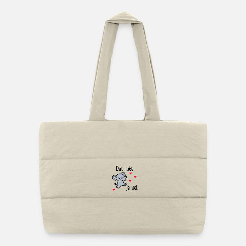 Examens Motivation Éléphant Sac shopping matelassé