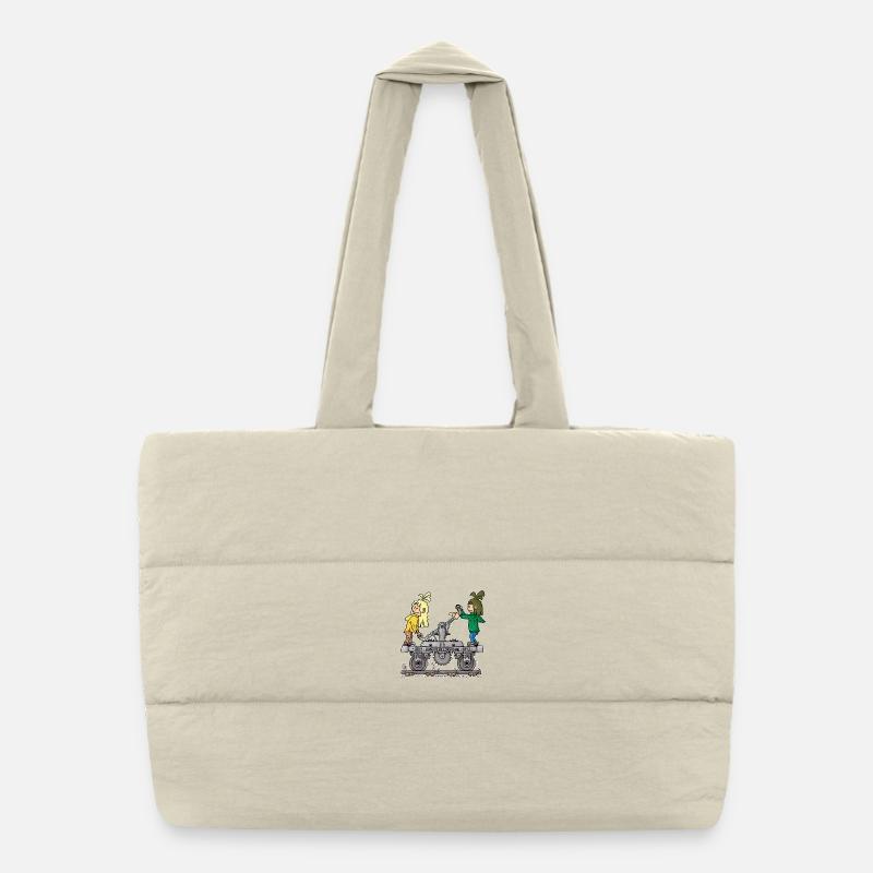 Rona & Quinn – le tramway à levier manuel / Sac shopping matelassé
