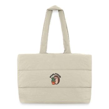 Cactus-friendly hedgehog - Puffer Shopping Bag - natural - Front