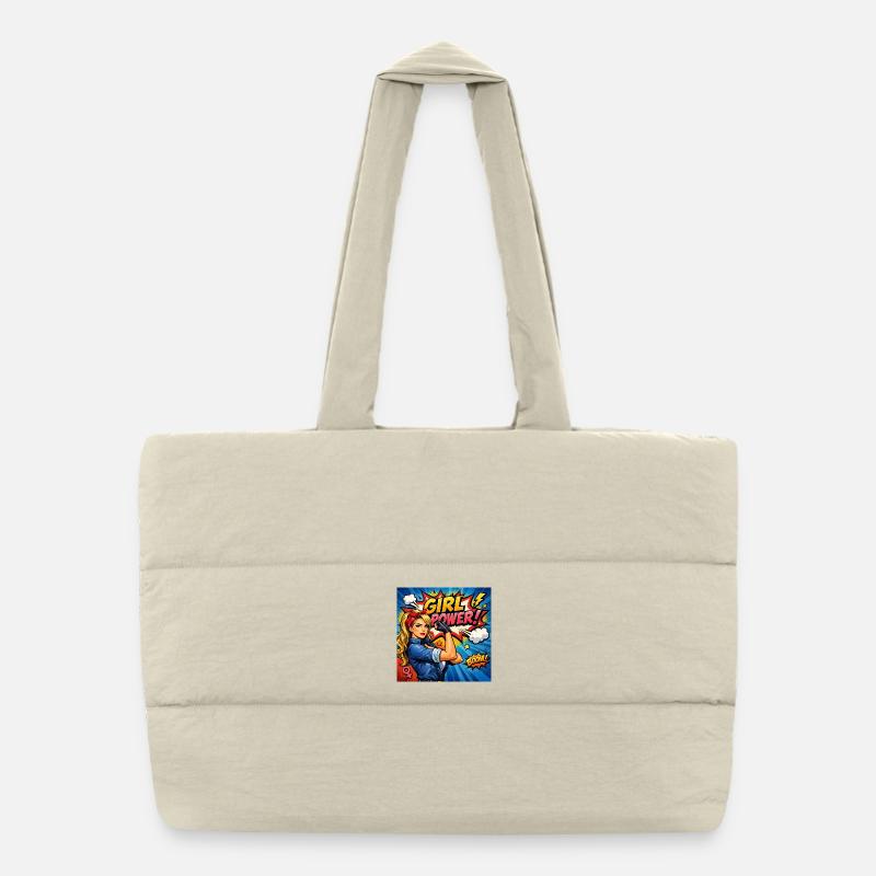 Héroïne de la bande dessinée Girl Power Sac shopping matelassé