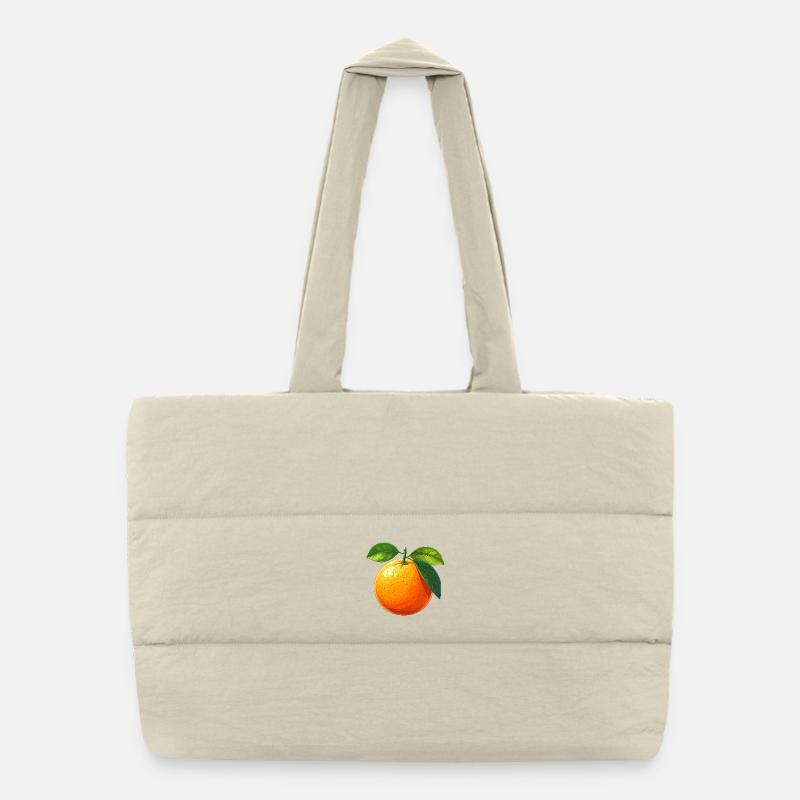 Orange (Frucht) Puffer-Einkaufstasche