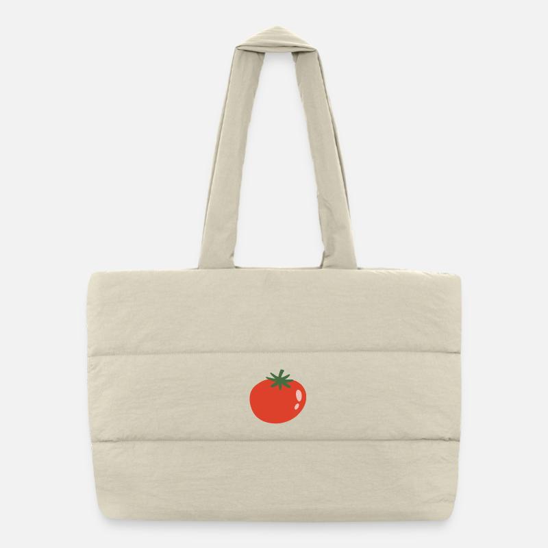 Vivid Tomato Minimalist Pop Puffer-Einkaufstasche