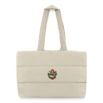 First Grade Learning World Logo - Puffer Shopping Bag - natural - Front