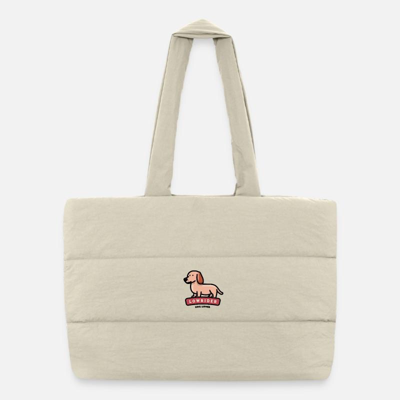 Lowrider Dachshund Puffer Shopping Bag
