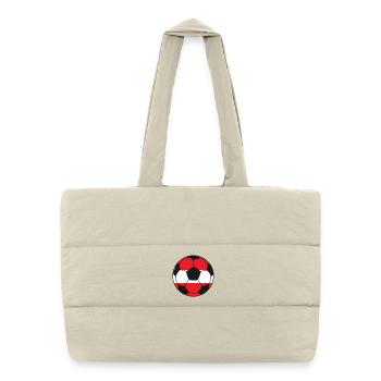 Football_team_Austria - Sac shopping matelassé - blanc naturel - Devant