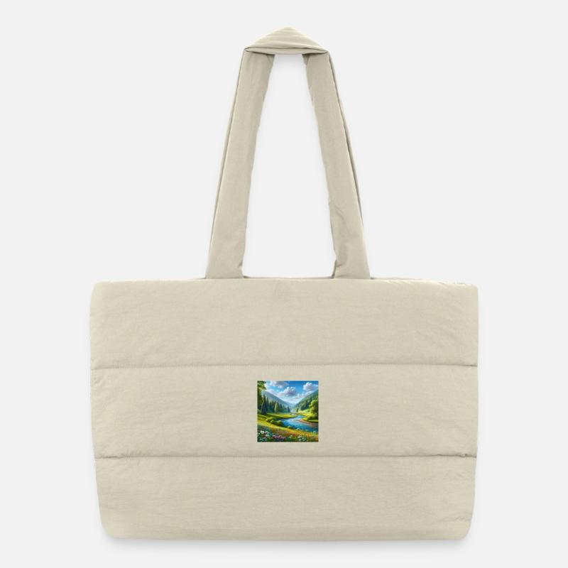 Eine wunderschöne Frühlingshalle Puffer-Einkaufstasche