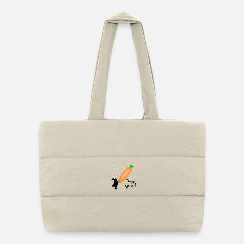 Carotte Lapin de Pâques Sac shopping matelassé