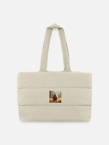 un lapin de pâques - Sac shopping matelassé - blanc naturel