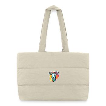 Colorful Rainbow Goat - Puffer Shopping Bag - natural - Front