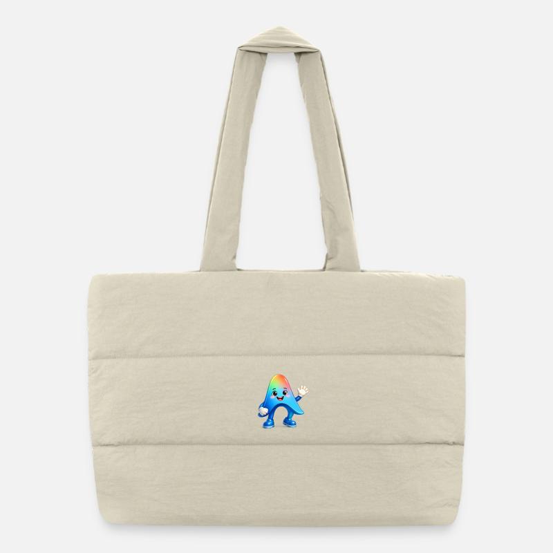 Cute Rainbow Mascot Sticker Antigravity Sac shopping matelassé
