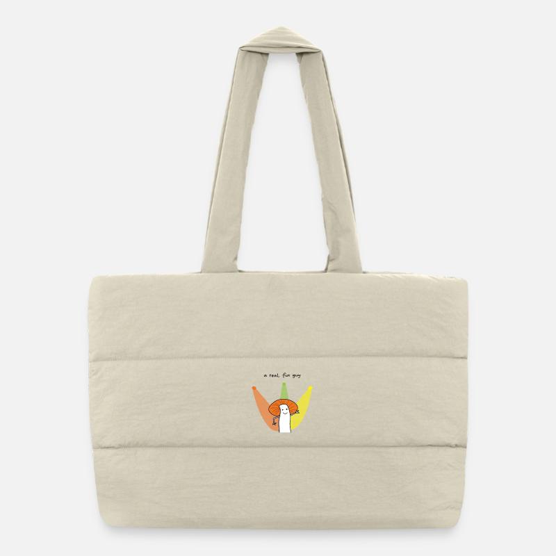 Dessin animé Champignon du Vrai Garçon Amusant Sac shopping matelassé