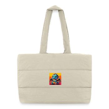 dragon - Puffer Shopping Bag - natural - Front