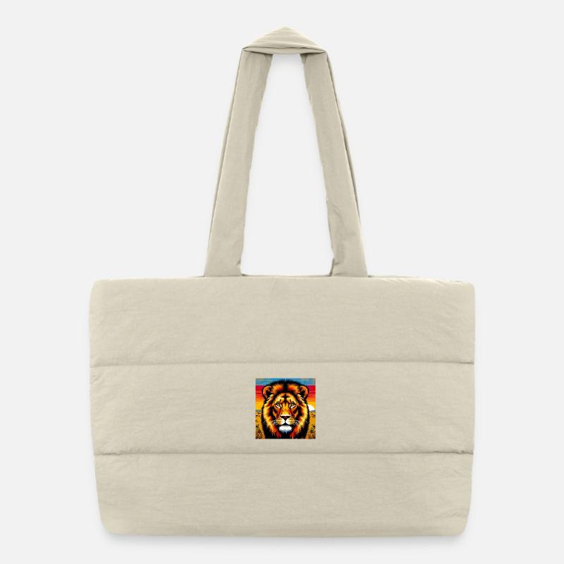 lion Puffer Shopping Bag