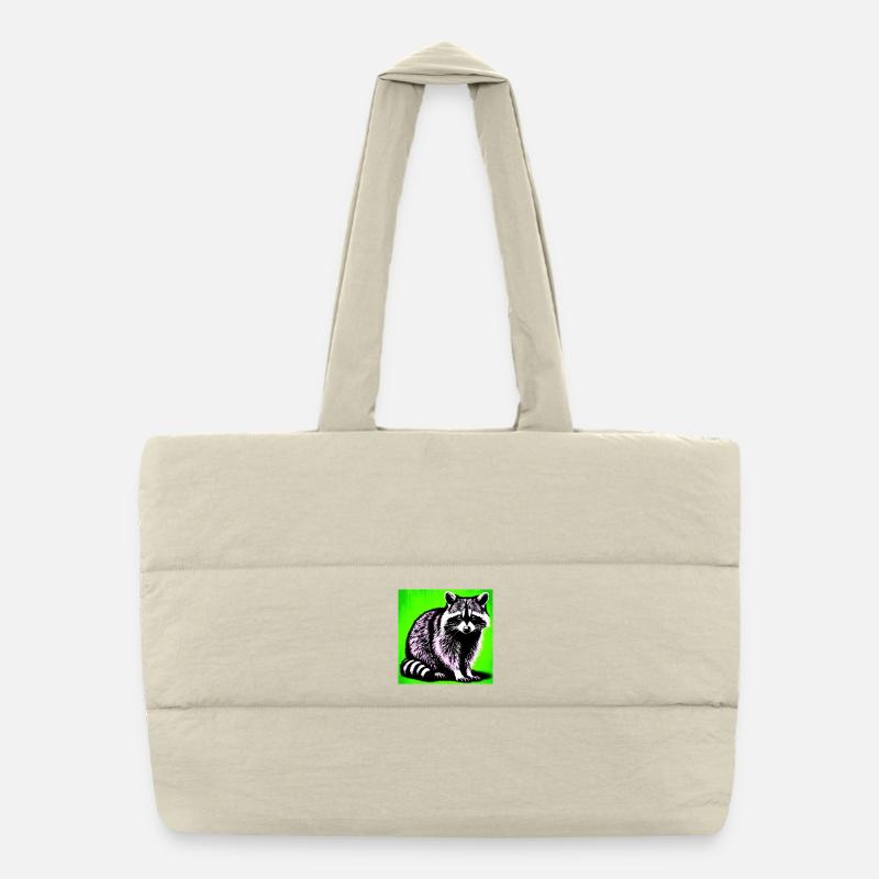 Raccoon Puffer Shopping Bag