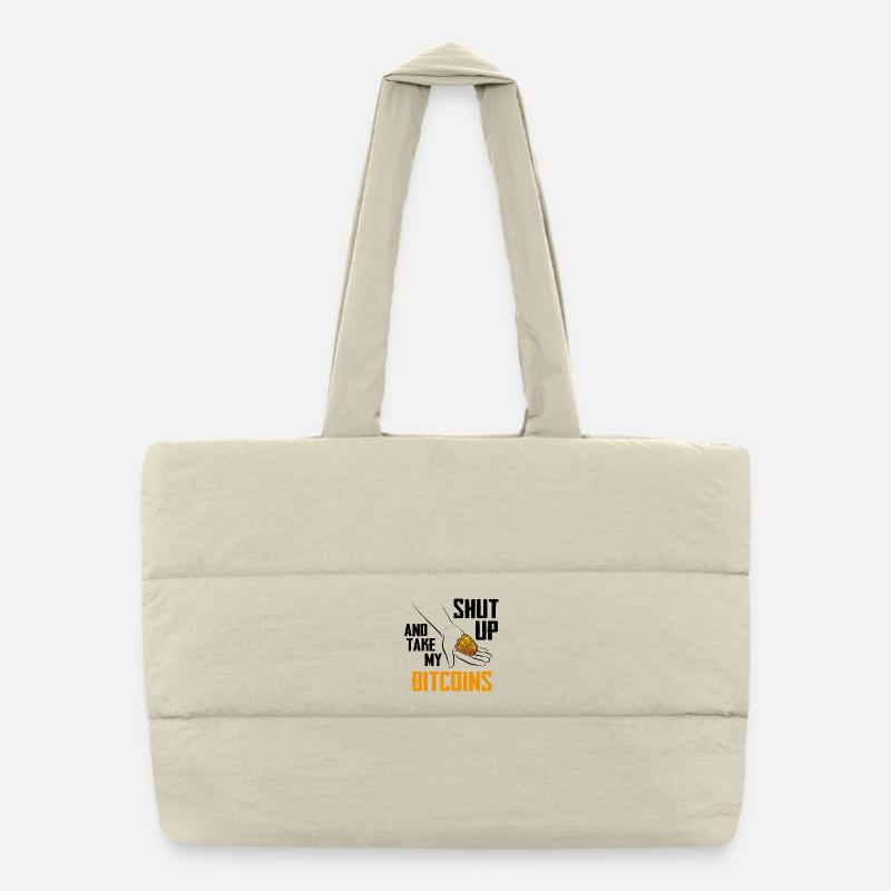 Bitcoin Handmünzen Emblem / Nimm meinen Bitcoin Puffer-Einkaufstasche