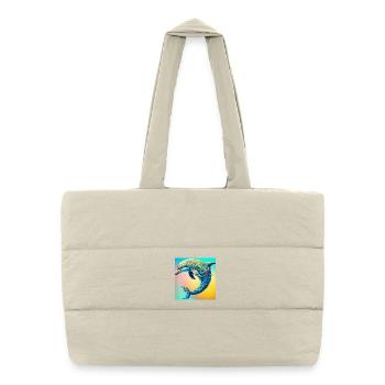 dauphin - Sac shopping matelassé - blanc naturel - Devant
