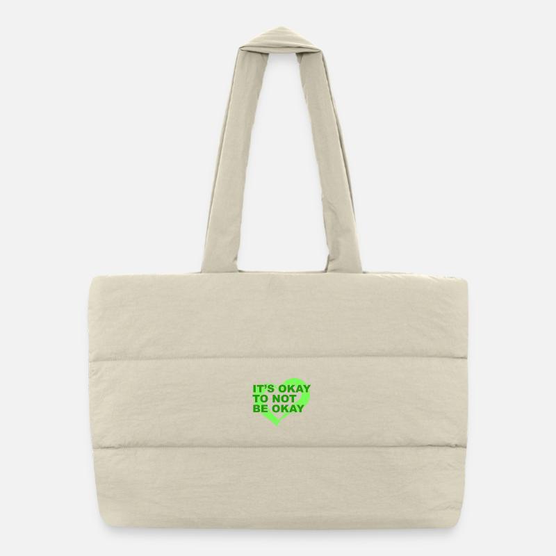 C’est normal de ne pas aller bien. La santé mentale compte Sac shopping matelassé
