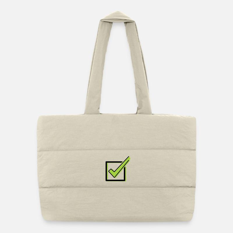 Boîte dessinée à cocher la liste de contrôle Sac shopping matelassé