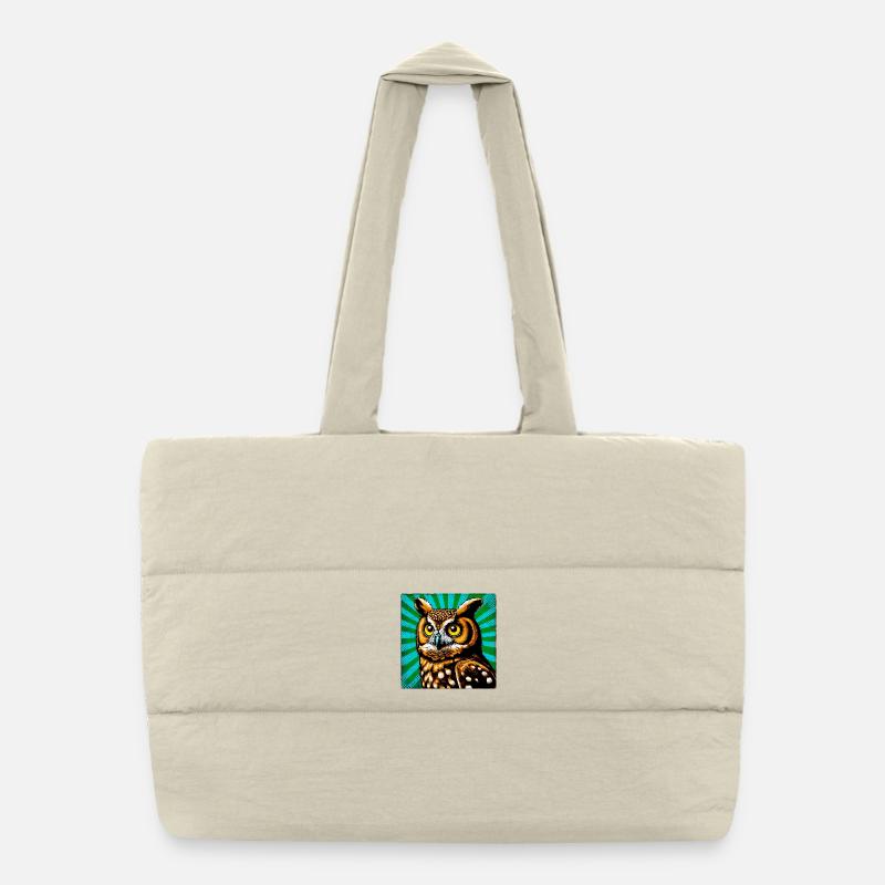 owl Puffer Shopping Bag