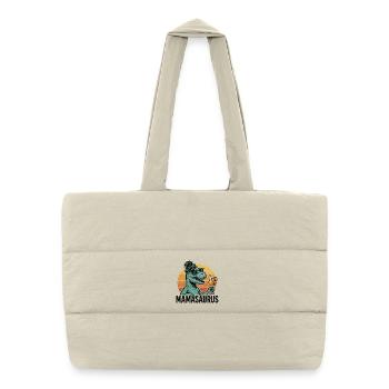Mamasaurus Mom Mom Gift Idea Humor Funny - Puffer Shopping Bag - natural - Front