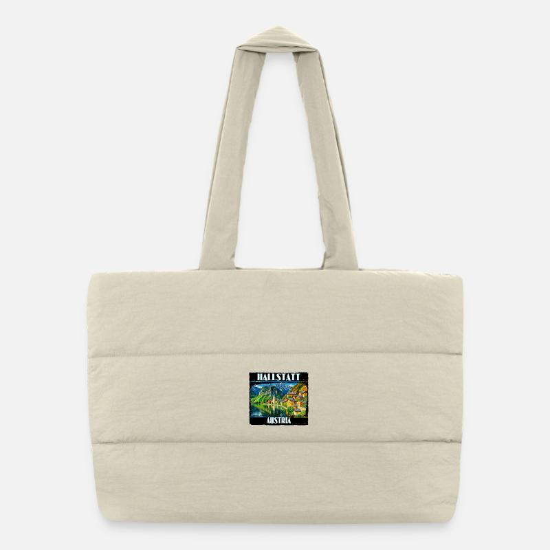 Hallstadt, Austria Puffer Shopping Bag