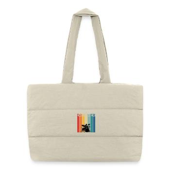 Drum Gift for Music Fan Boy - Puffer Shopping Bag - natural - Front
