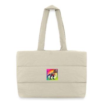 dinosaur - Puffer Shopping Bag - natural - Front