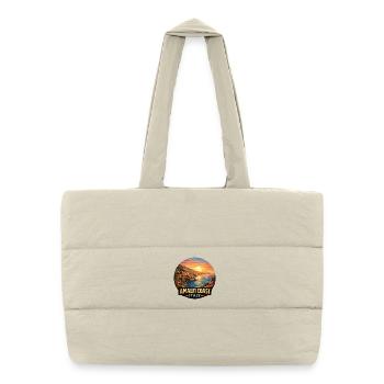 Vacances au coucher du soleil sur la côte amalfitaine, Italie - Sac shopping matelassé - blanc naturel - Devant