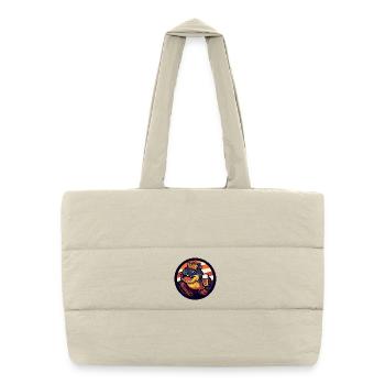 Bière de poisson piranha drôle - Sac shopping matelassé - blanc naturel - Devant