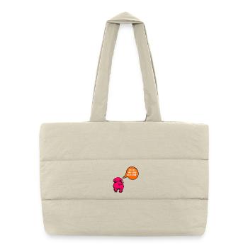 Funny Farewell Colleague Dog - Puffer Shopping Bag - natural - Front