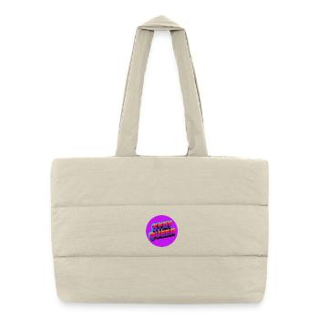 Reste queer rétro néon - Sac shopping matelassé - blanc naturel - Devant