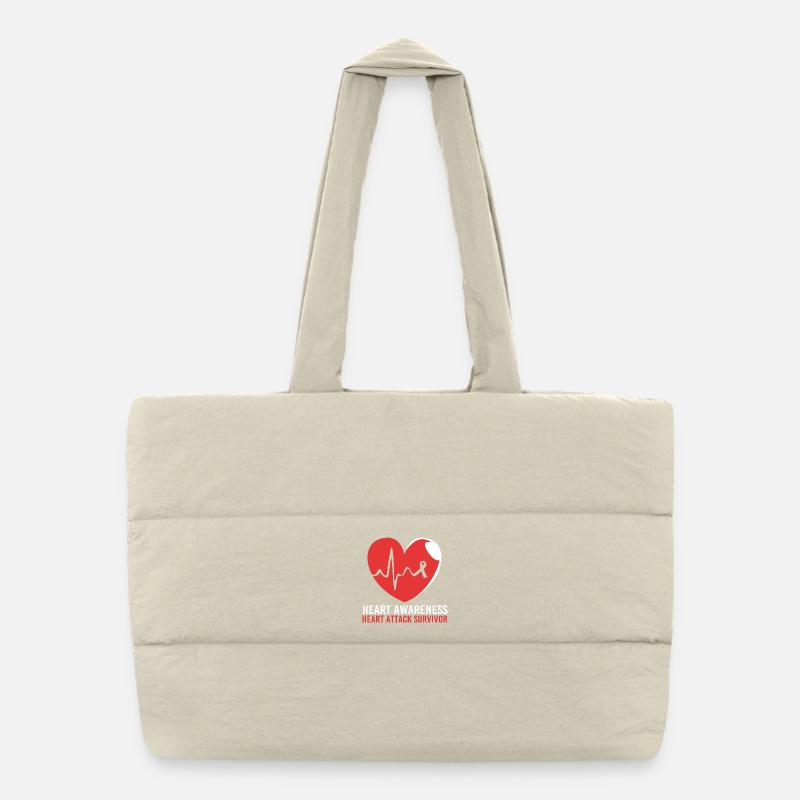 Crise cardiaque Sac shopping matelassé