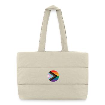 inklusive Pride-Flagge - Puffer-Einkaufstasche - Naturweiß - Vorne
