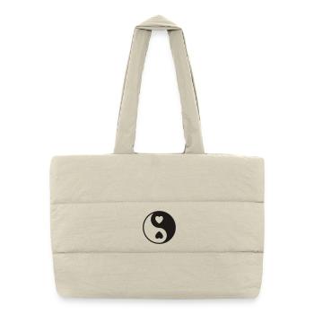 Ying Yang Hearts - Puffer Shopping Bag - natural - Front