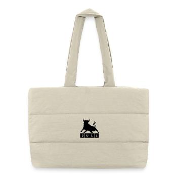 Black silhouette design - Puffer Shopping Bag - natural - Front