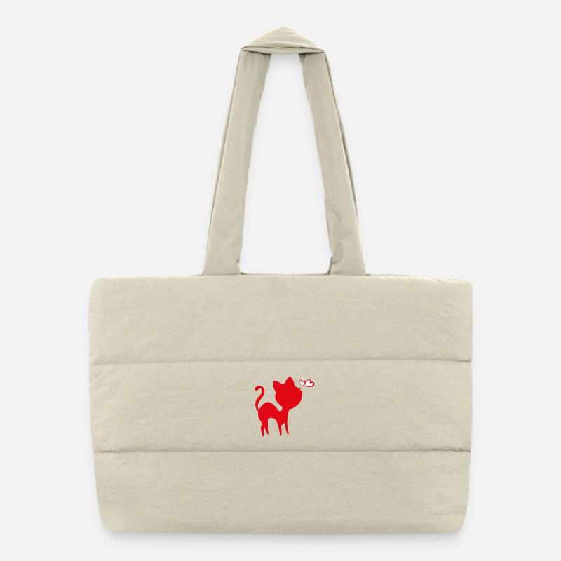 cat Puffer-Einkaufstasche