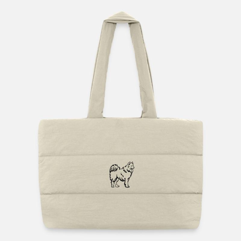 Samoyède - Sac shopping matelassé - blanc naturel
