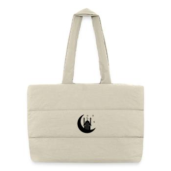 Mosque religious place of worship in moon - Puffer Shopping Bag - natural - Front