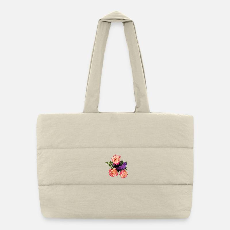 Rose bouquet in lavender glow Puffer Shopping Bag