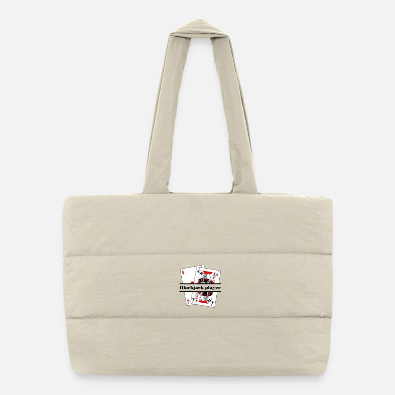 Blackjack player Puffer Shopping Bag