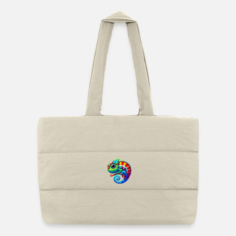 Chameleon Puffer Shopping Bag