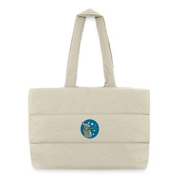 Lama - Sac shopping matelassé - blanc naturel - Devant