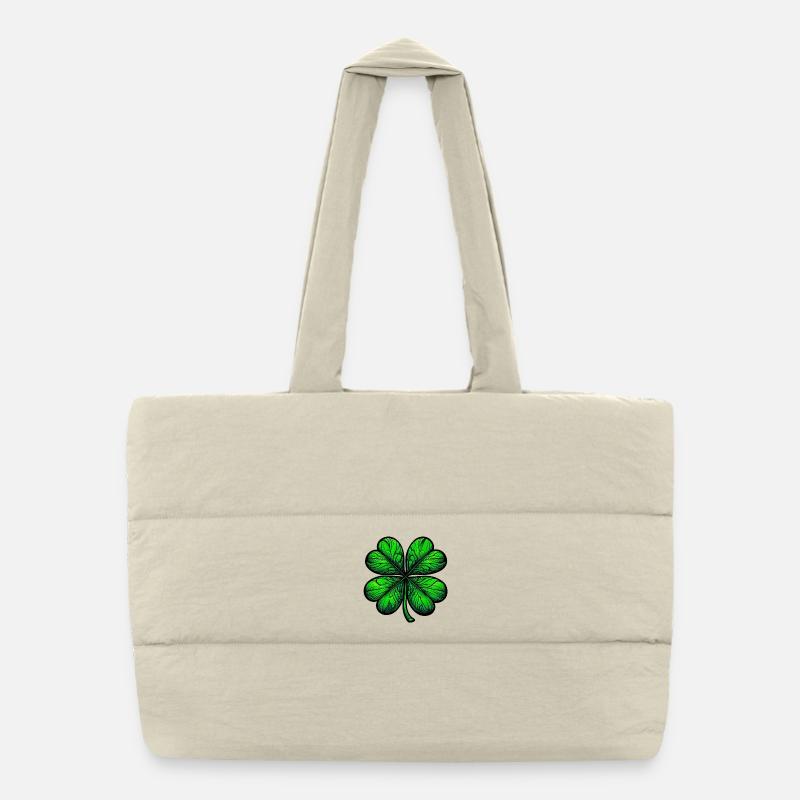 Trèfle à quatre feuilles Sac shopping matelassé
