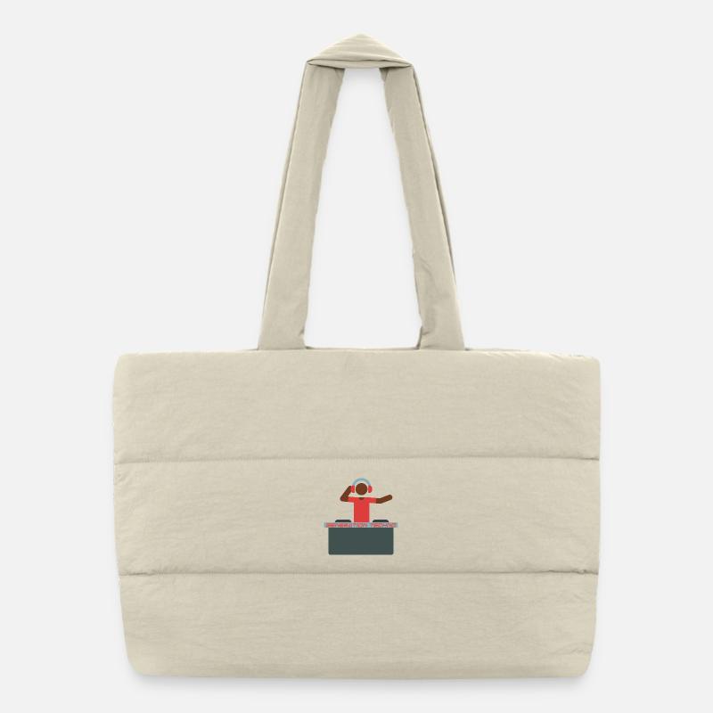 Generator Techno DJ Design Puffer-Einkaufstasche